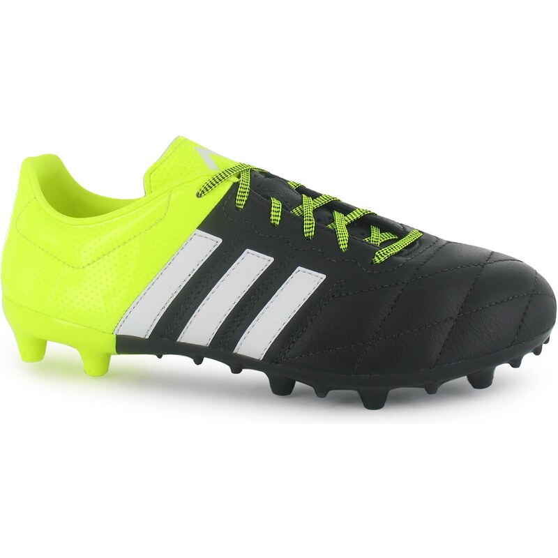 Adidas Ace 15.3 Leather FG Mens Football Boots, black/yellow