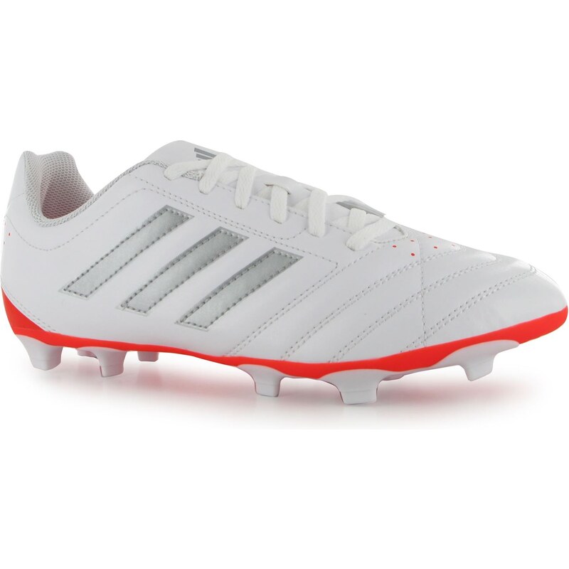Adidas Goletto FG Junior Football Boots, white/silver