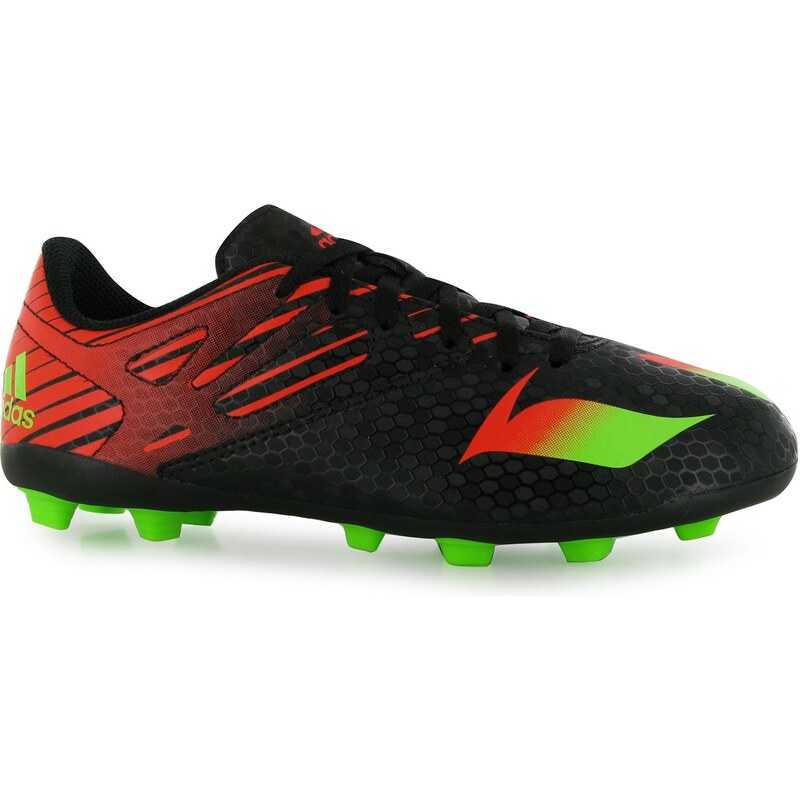 Adidas Messi 15.4 FG Childrens Football Boots, black/sol green