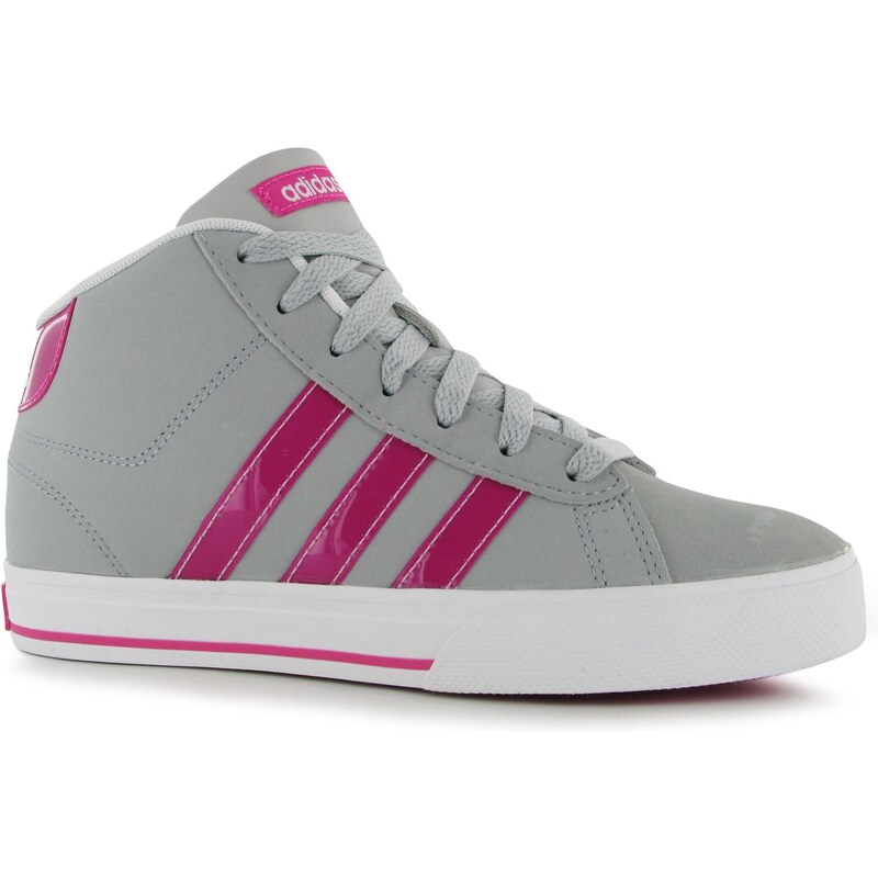 Adidas Neo Daily Mid Top Junior Girls Trainers, ltonix/pink