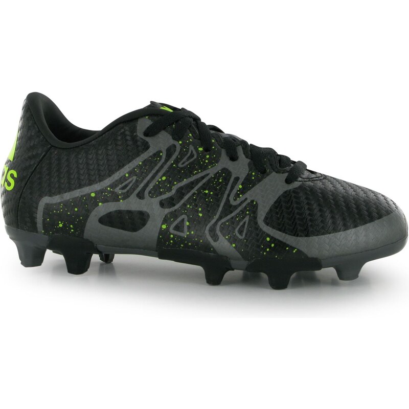 Adidas X 15.3 FG Childrens Football Boots, core black/ylw