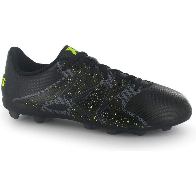 Adidas X 15.4 FG Childrens Football Boots, core black/ylw