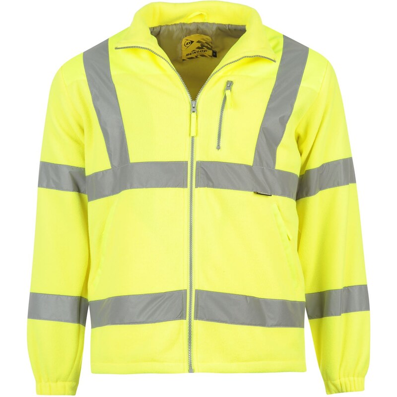 Dunlop Hi Vis Fleece Jacket Mens, yellow