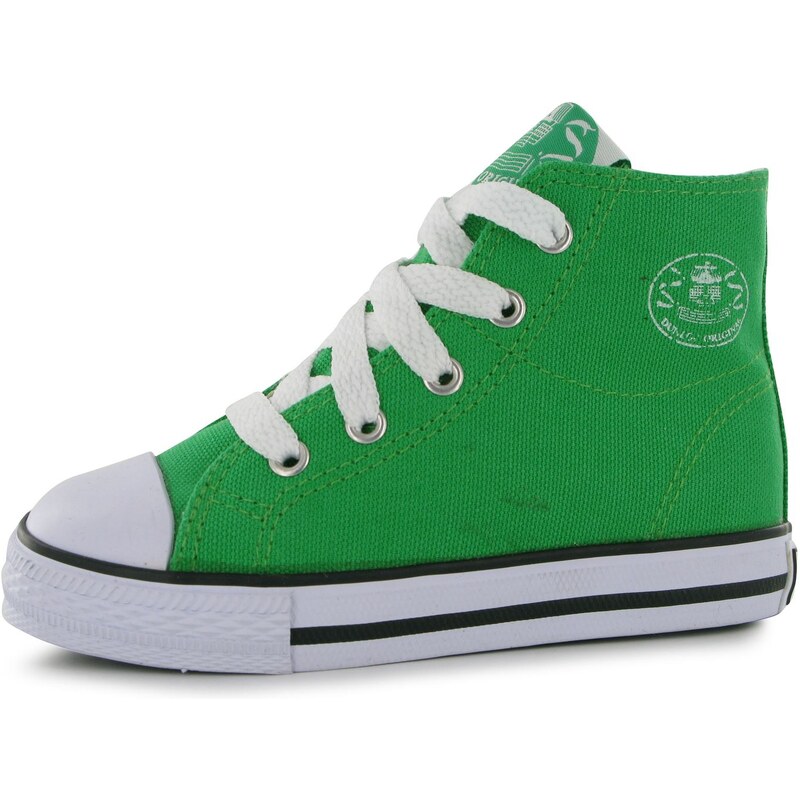 Dunlop Infant Canvas High Top Trainers Green