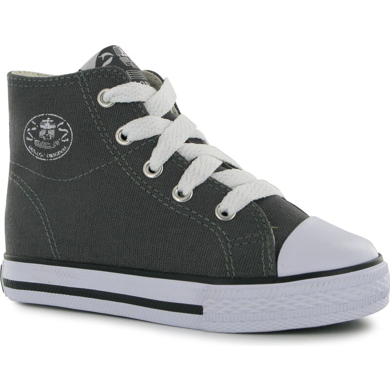 Dunlop Infant Canvas High Top Trainers Grey
