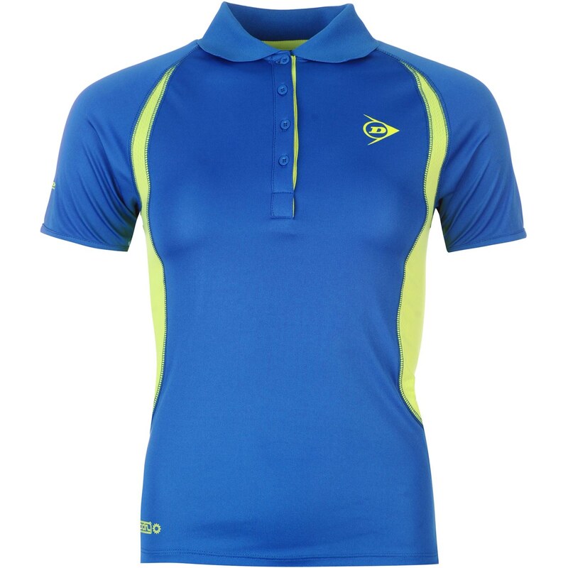 Dunlop Performance Polo Shirt Ladies, blue/lime