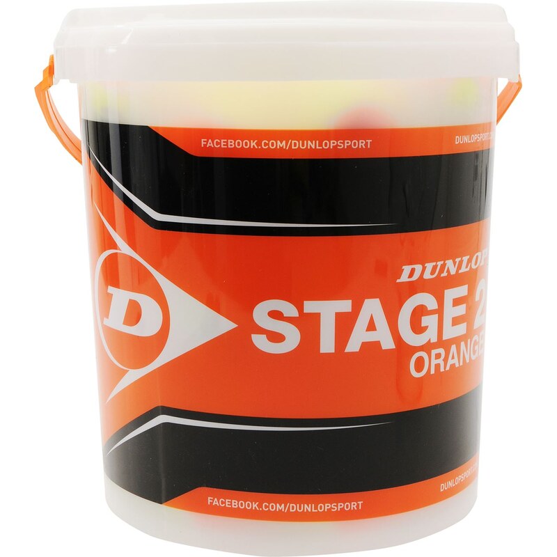 Dunlop Stage 2 Orange Tennis Ball Bucket, orange