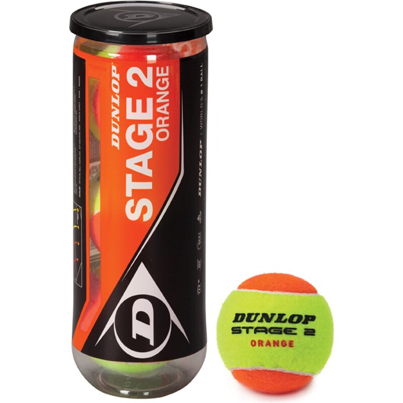 Dunlop Stage 2 Tennis Balls, orange