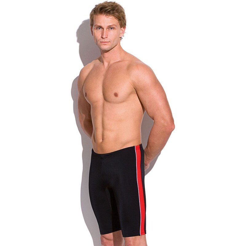 Kiefer Tm Panel Jammer Swim Shorts Mens, black/red
