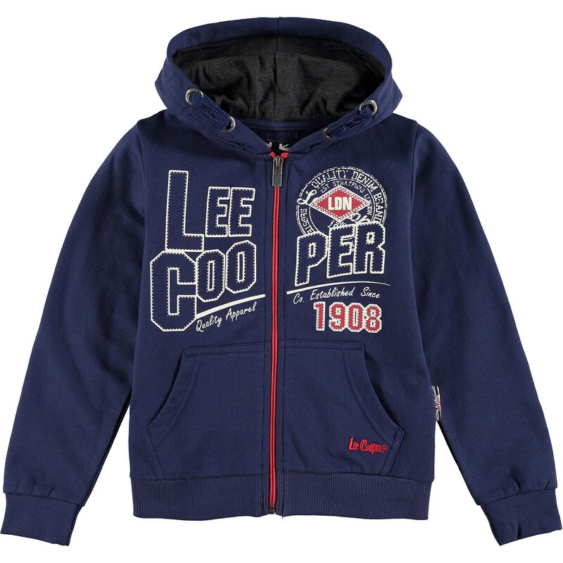 Lee Cooper Classic Zip Top Sweater Junior Boys, navy