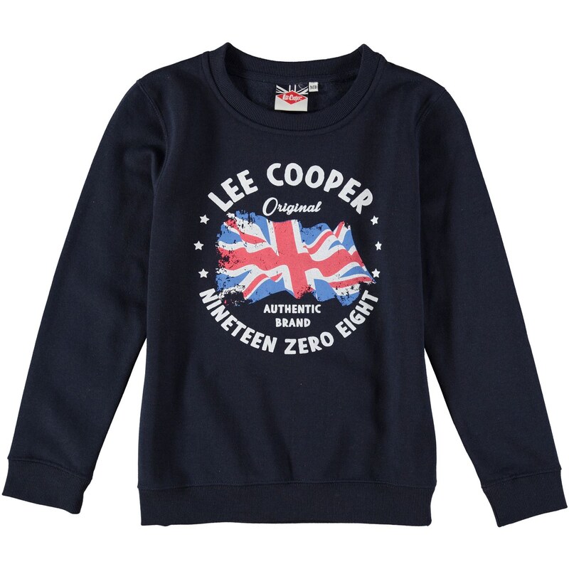 Lee Cooper Flag Crew Sweater Junior Boys, navy