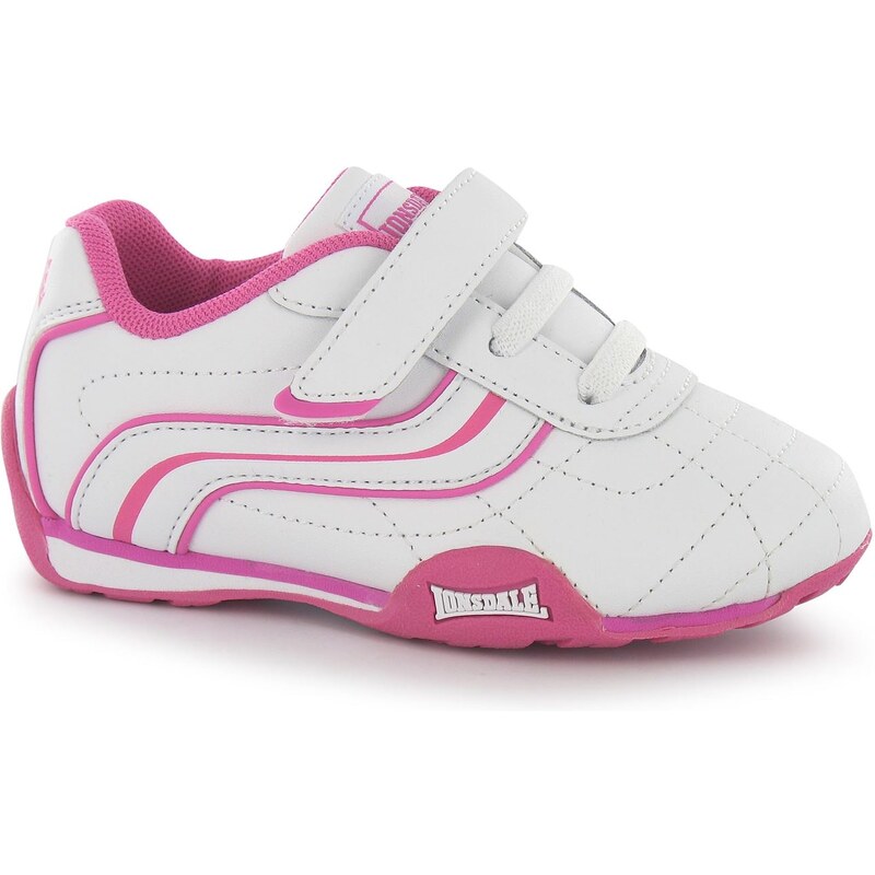 Lonsdale Camden Infant Boys Trainers, white/cerise