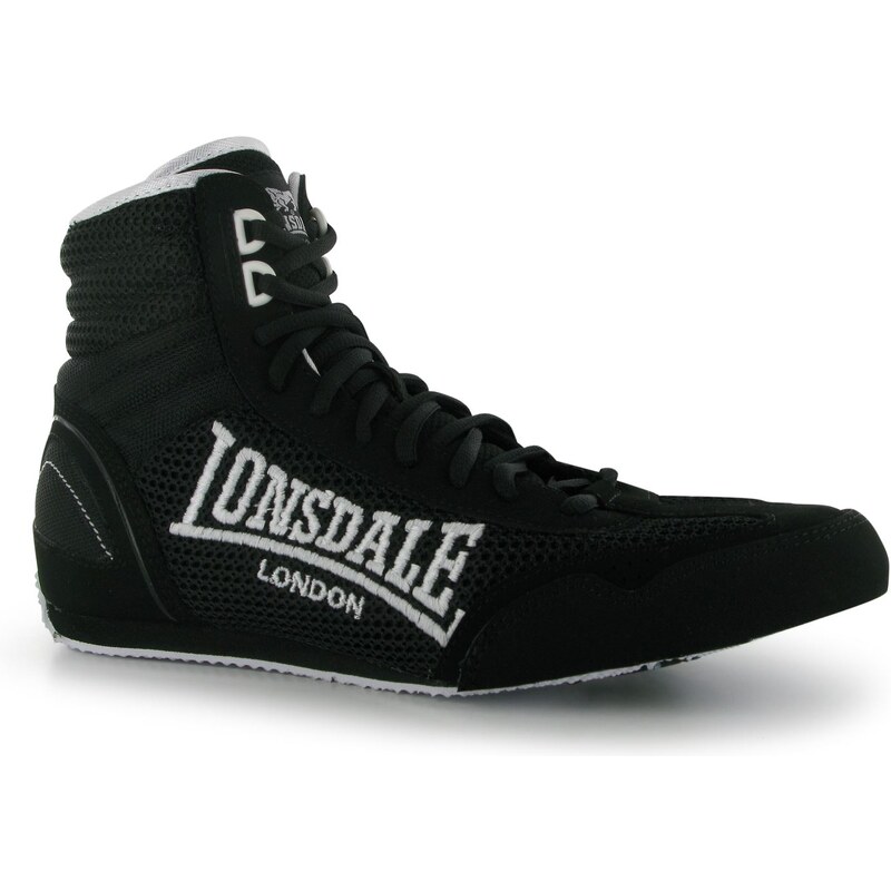 Boxerské boty Lonsdale Contender pán. černá/bílá
