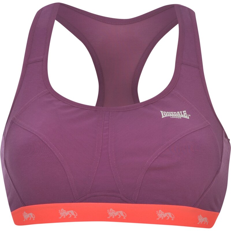 Lonsdale Crop Top Ladies, brt purp/fl cor