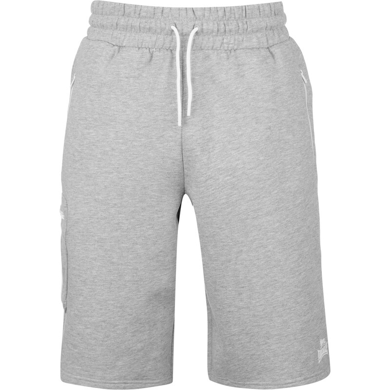 Lonsdale Fleece Shorts Mens, greym/white