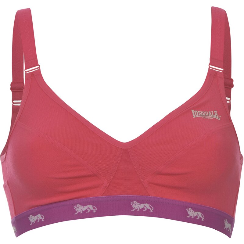 Lonsdale Sports Bra Ladies, fluopink/purple