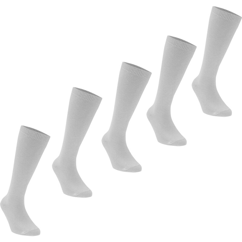 Miss Fiori Knee Sock 5 Pack, white