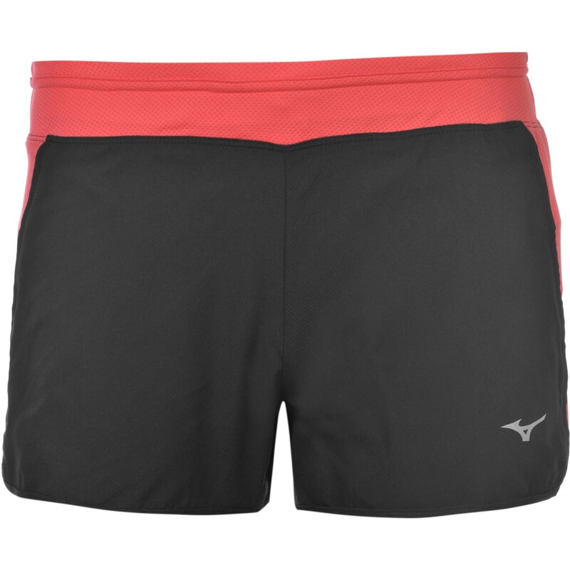 Mizuno 4.0 Running Shorts Ladies, black/rouge red