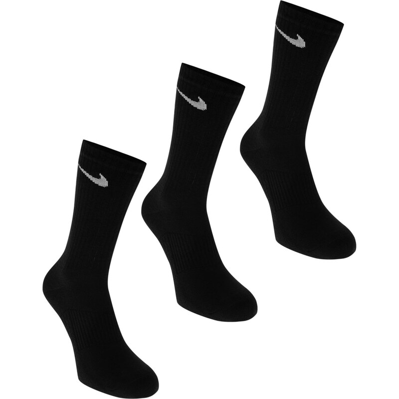 Nike 3 Pack Half Cushion Mens Socks, black/white