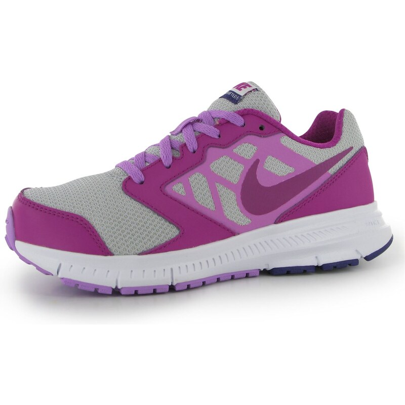 Nike Downshifter VI Junior Girls Running Shoes, platin/fuchsia