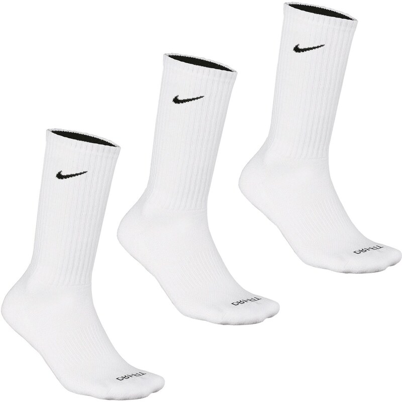Ponožky Nike Dri FIT Crew 3 Pack pán. bílá