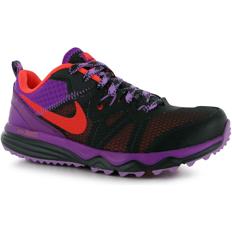 Nike Dual Fusion Ladies Trail Running Shoes, dkgrey/orngpurp