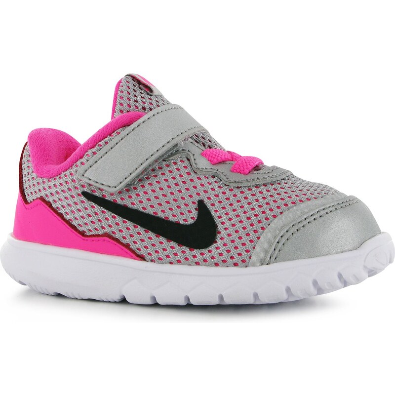 Nike Flex Experience 4 Trainers Infant Girls, silver/blk/pink