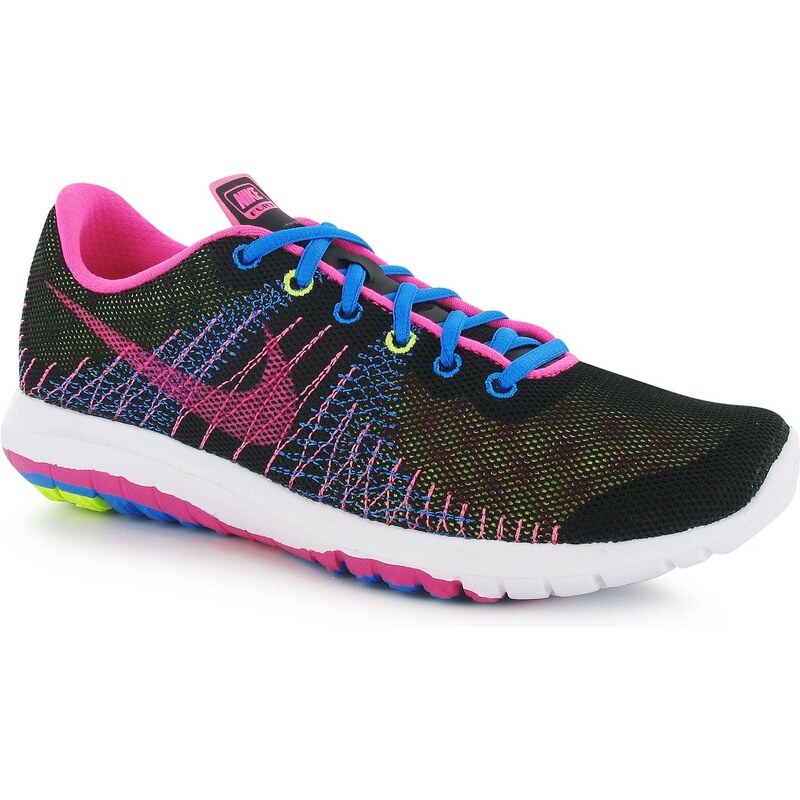 Nike Flex Fury Girls Running Shoes, black/pink