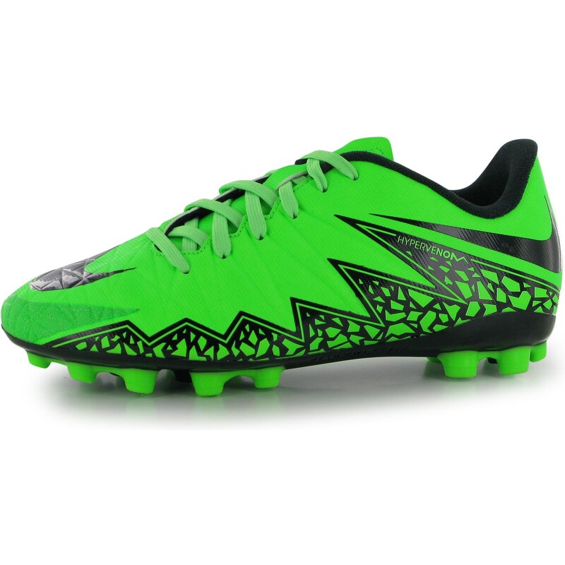 Nike Hypervenom Phelon AG Junior Football Boots, green/black