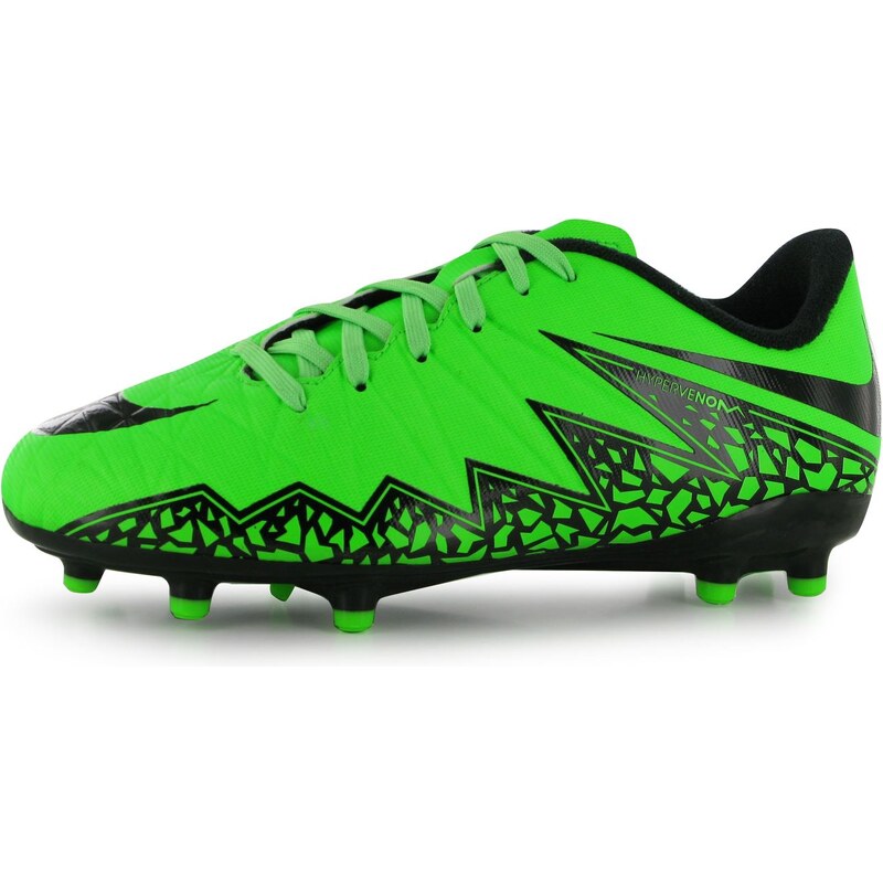 Nike Hypervenom Phelon FG Child Football Boots, green/black