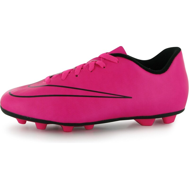 Nike Mercurial Vortex FG Junior Football Boots, hyp pink/black