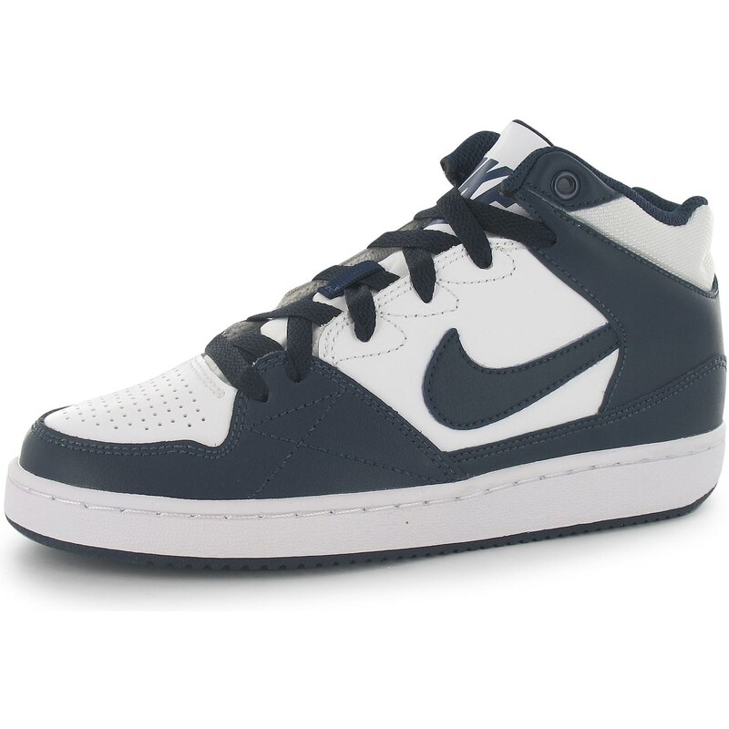 Nike Priority Mid Top Junior Trainers, white/navy