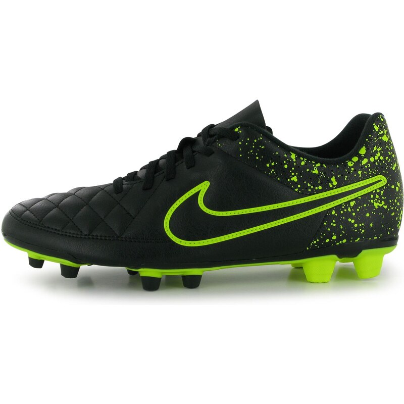 Nike Tiempo Rio FG Mens Football Boots, black/volt