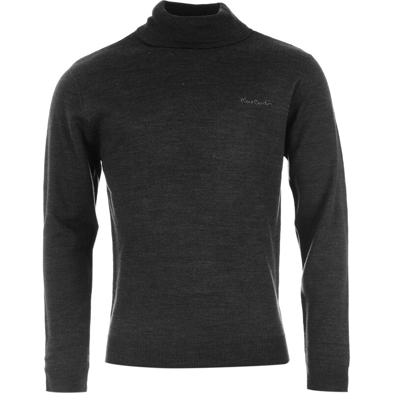 Pierre Cardin Roll Neck Knitted Jumper, charcoal marl