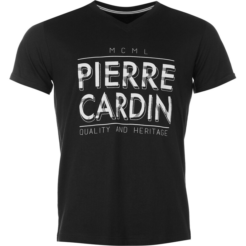 Tričko Pierre Cardin V Neck pán. černá