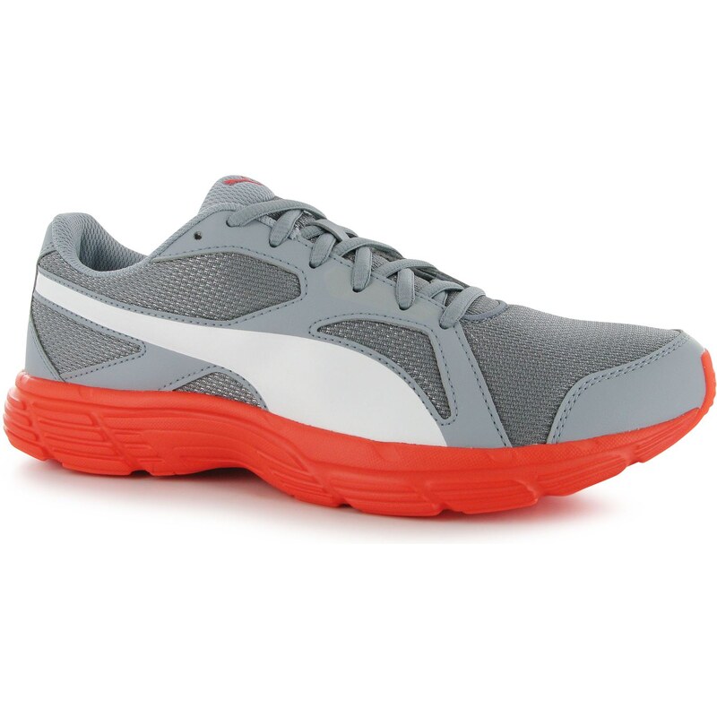 Puma Axis Mesh Mens Running Shoes, grey/wht/orange