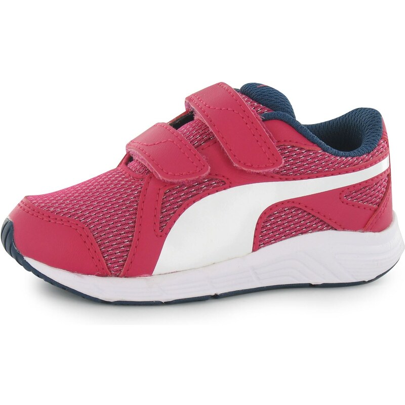Puma Axis Mesh V Girl Childs Trainers, pink/white