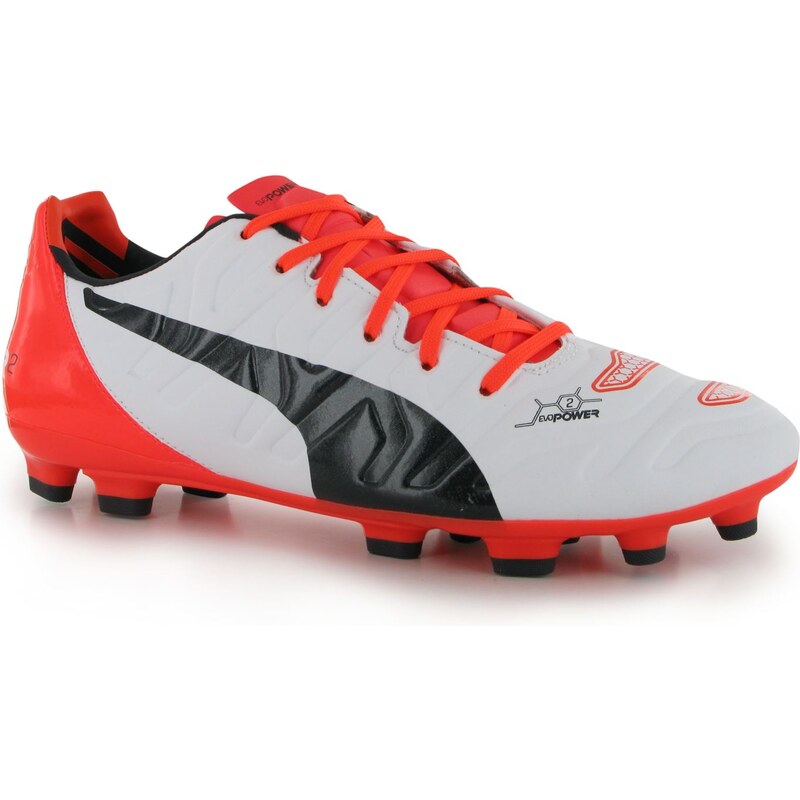 Puma evoPower 2.2 AG Mens Football Boots, white/orange