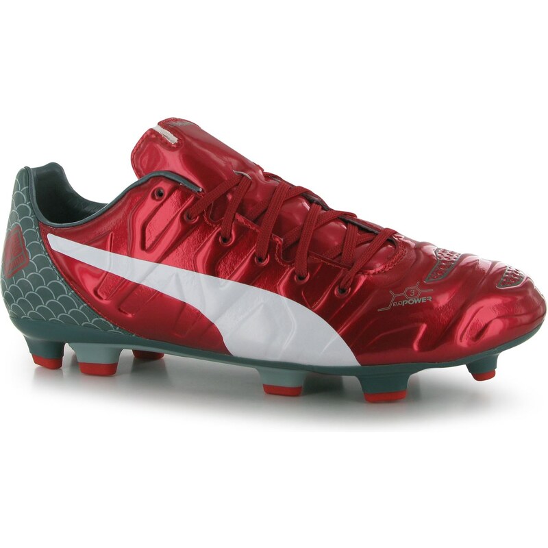 Puma evoPower 3.2 Firm Ground Football Boots Mens, red/white