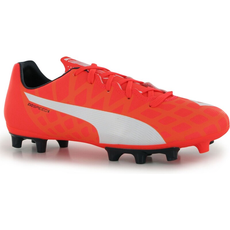 Puma EvoSpeed 4 Childrens FG Football Boots, orange
