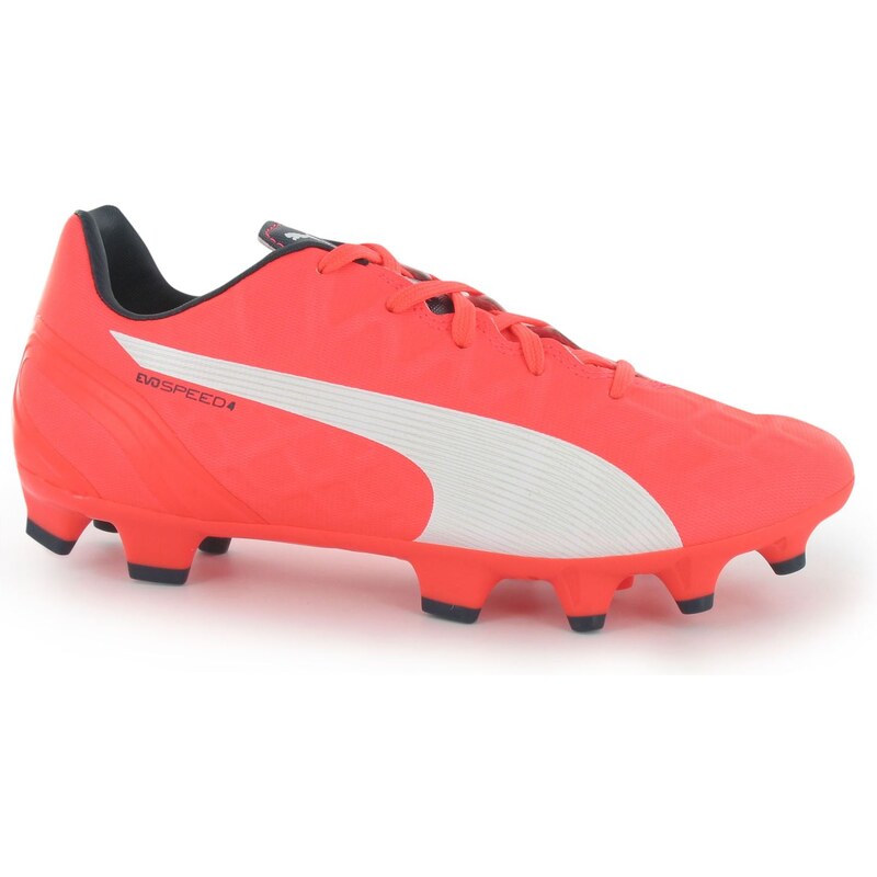 Puma Evospeed 4.4 Childrens FG Football Boots, orange/white