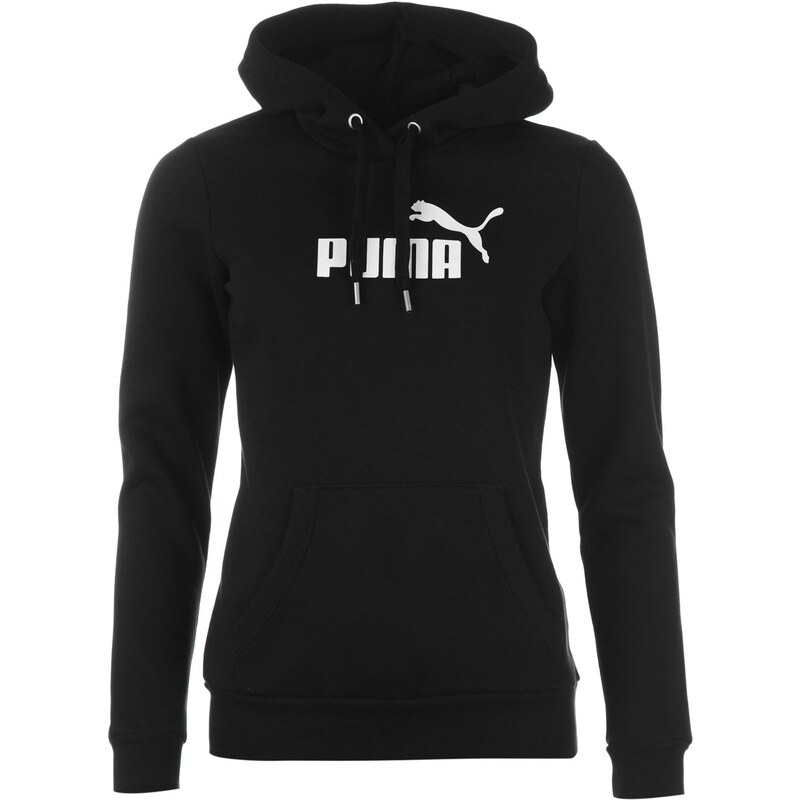 Mikina s kapucí Puma No1 Logo dám. černá/bílá