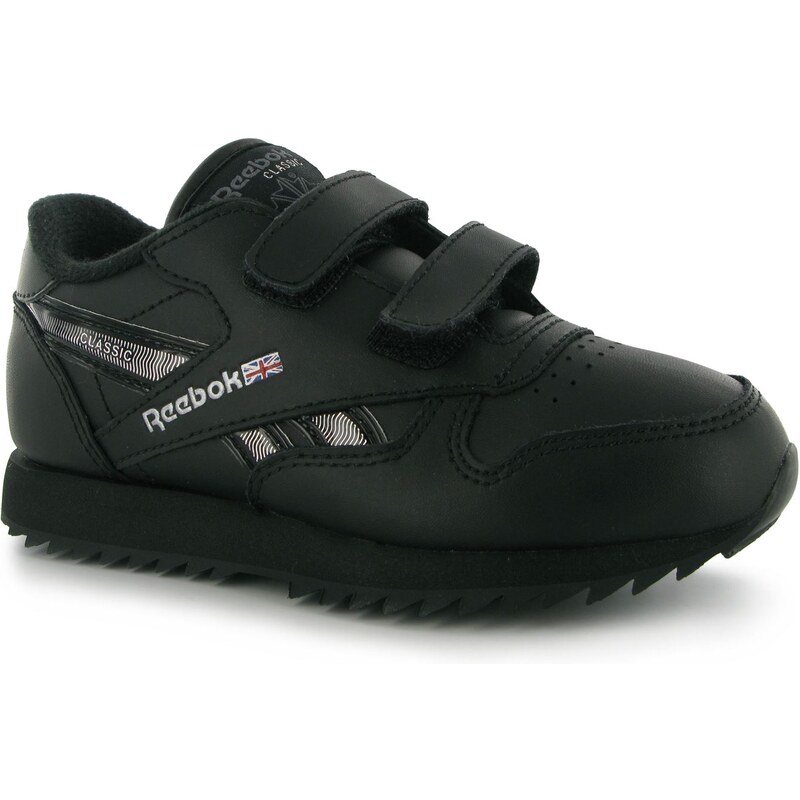 Reebok Classic Etched Childrens Trainers, black/silver