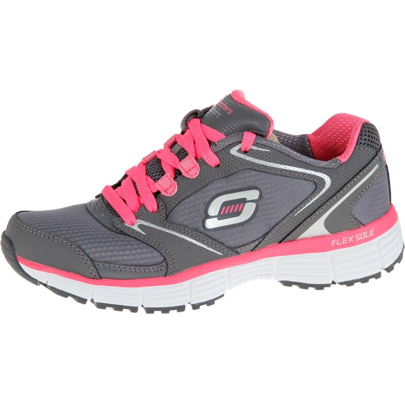 Skechers Agility Rwd Ladies Trainers, charcoal/pink