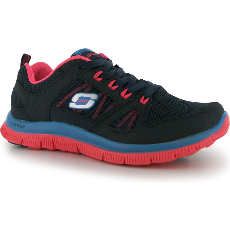 Skechers Flex Appeal Spring Fever Ladies Trainers, navycoral