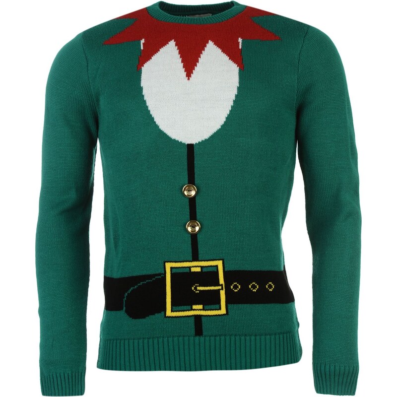 Soul Cal SoulCal Elf Outfit Christmas Jumper, green
