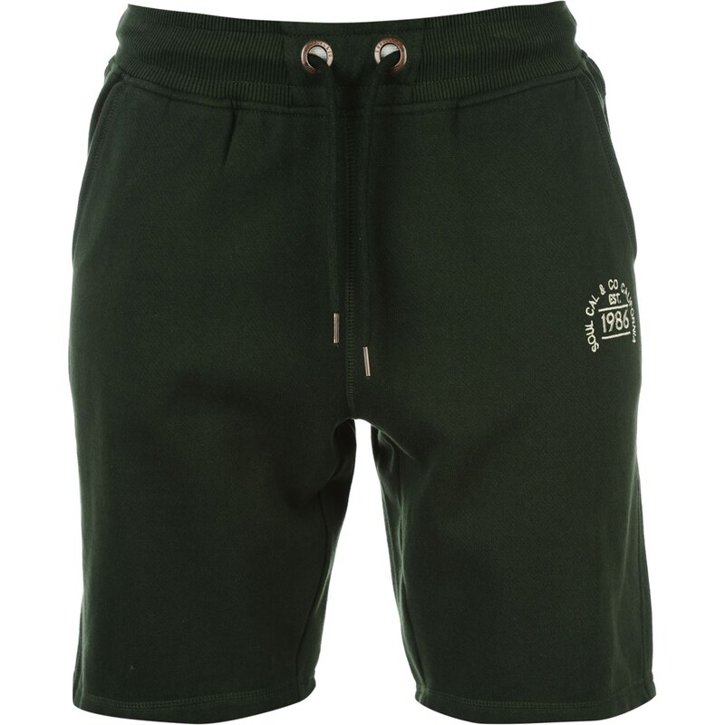 Soul Cal SoulCal Signature Fleece Mens Shorts, dark green