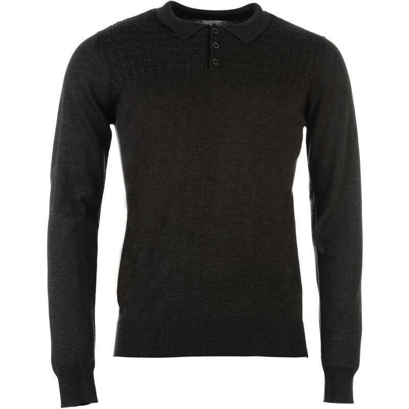 Soviet Polo Cable Jumper, charcoal