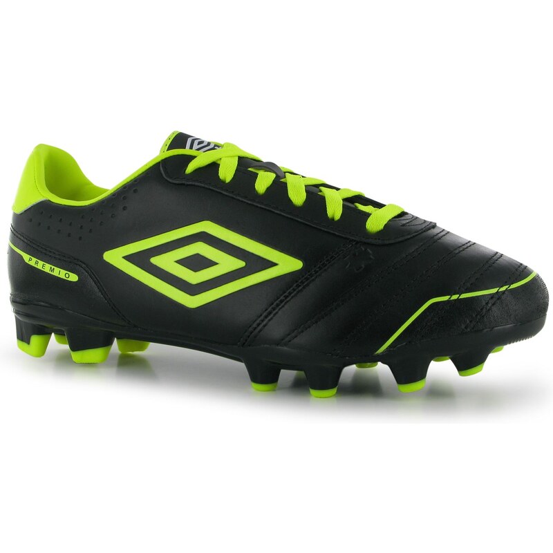 Umbro Premio FG Mens Football Boots, black/yell/wht