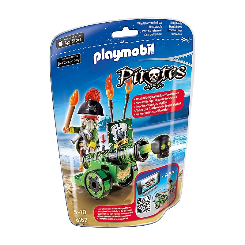 Playmobil 6162 Kapitán pirátů s interaktivním zeleným kanónem